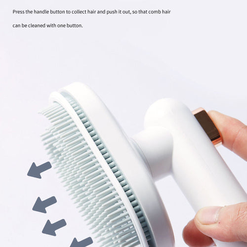 90° Rotating Self-Cleaning Pet Grooming Brush