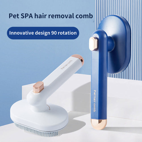 90° Rotating Self-Cleaning Pet Grooming Brush