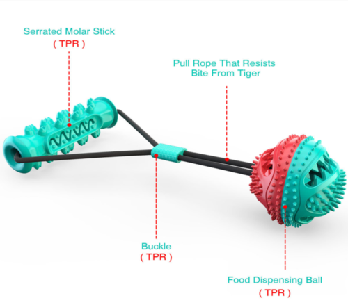 Interactive Dental Chew & Tug Toy for Dogs