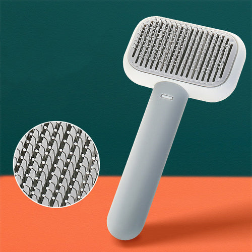 One-Touch Self-Cleaning Slicker Brush for Cats & Dogs
