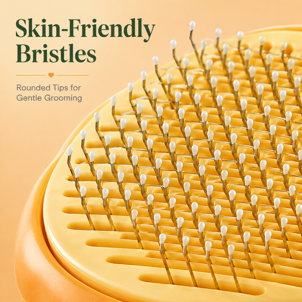 Self-Cleaning Pet Slicker Brush for Cats & Dogs
