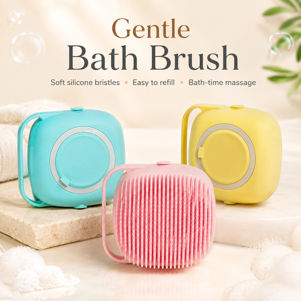 Silicone Pet Bath Brush with Shampoo Dispenser