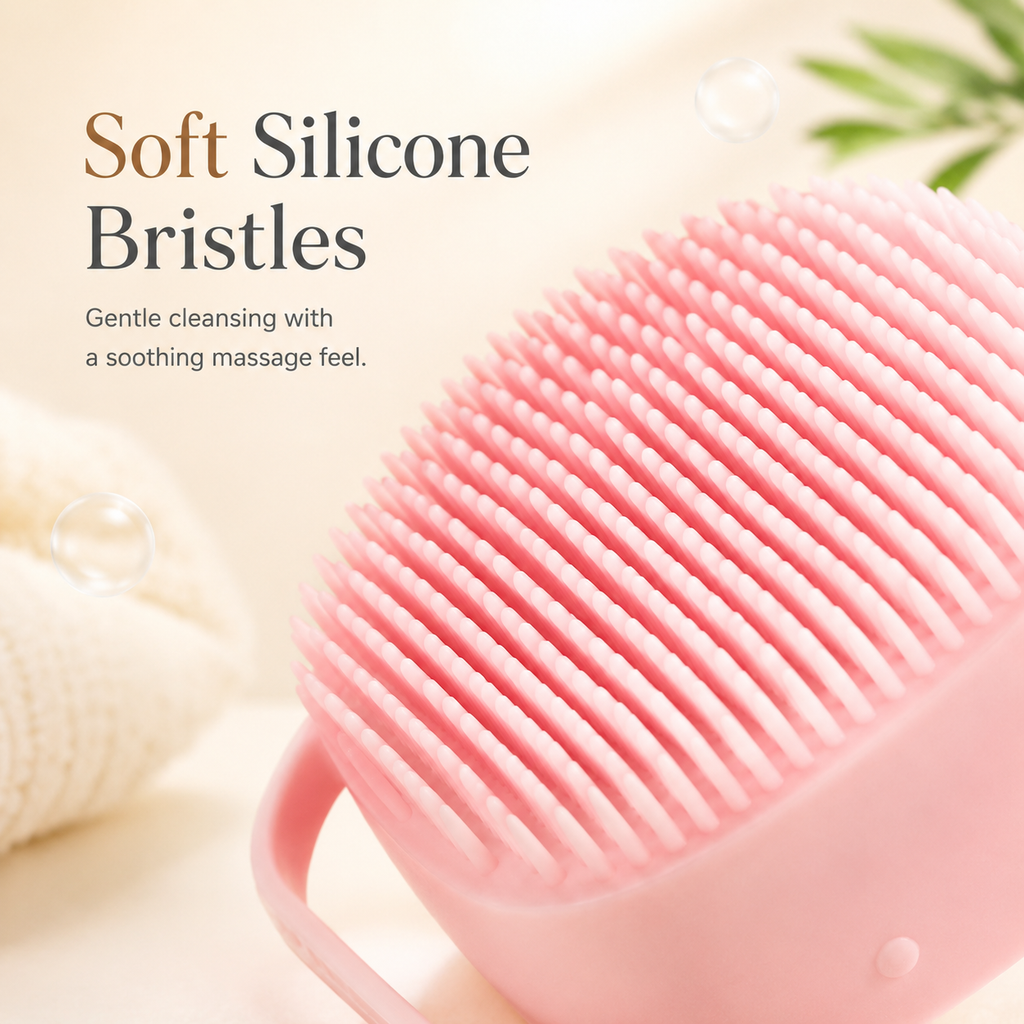 Silicone Pet Bath Brush with Shampoo Dispenser