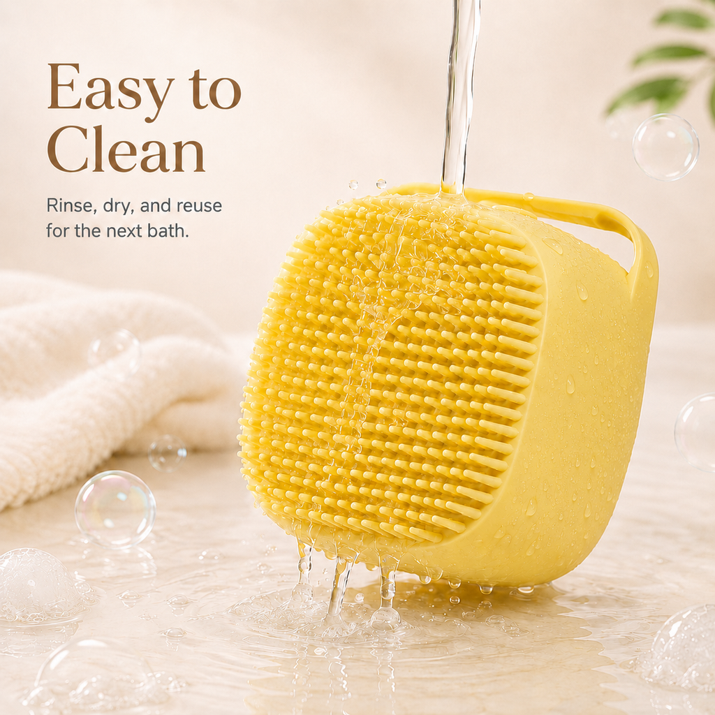 Silicone Pet Bath Brush with Shampoo Dispenser