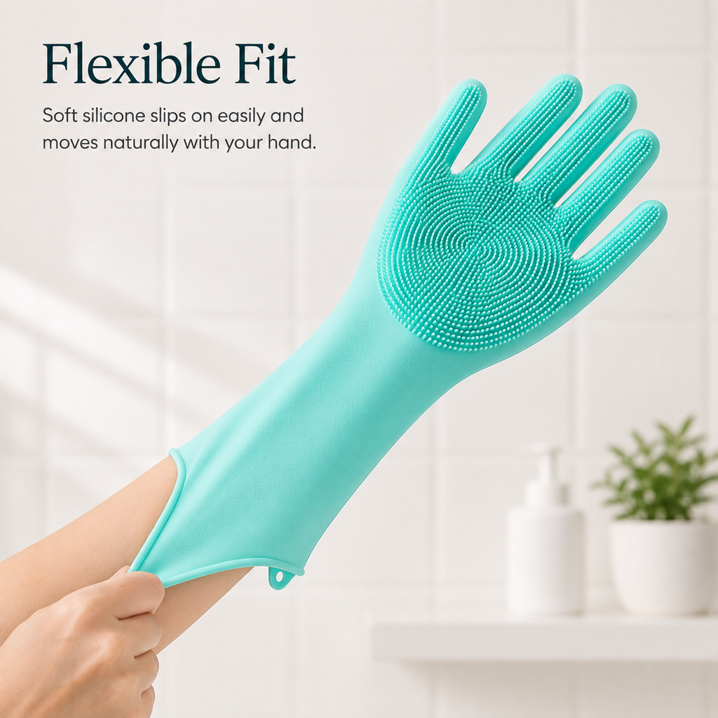 Silicone Pet Grooming Gloves for Cats & Dogs
