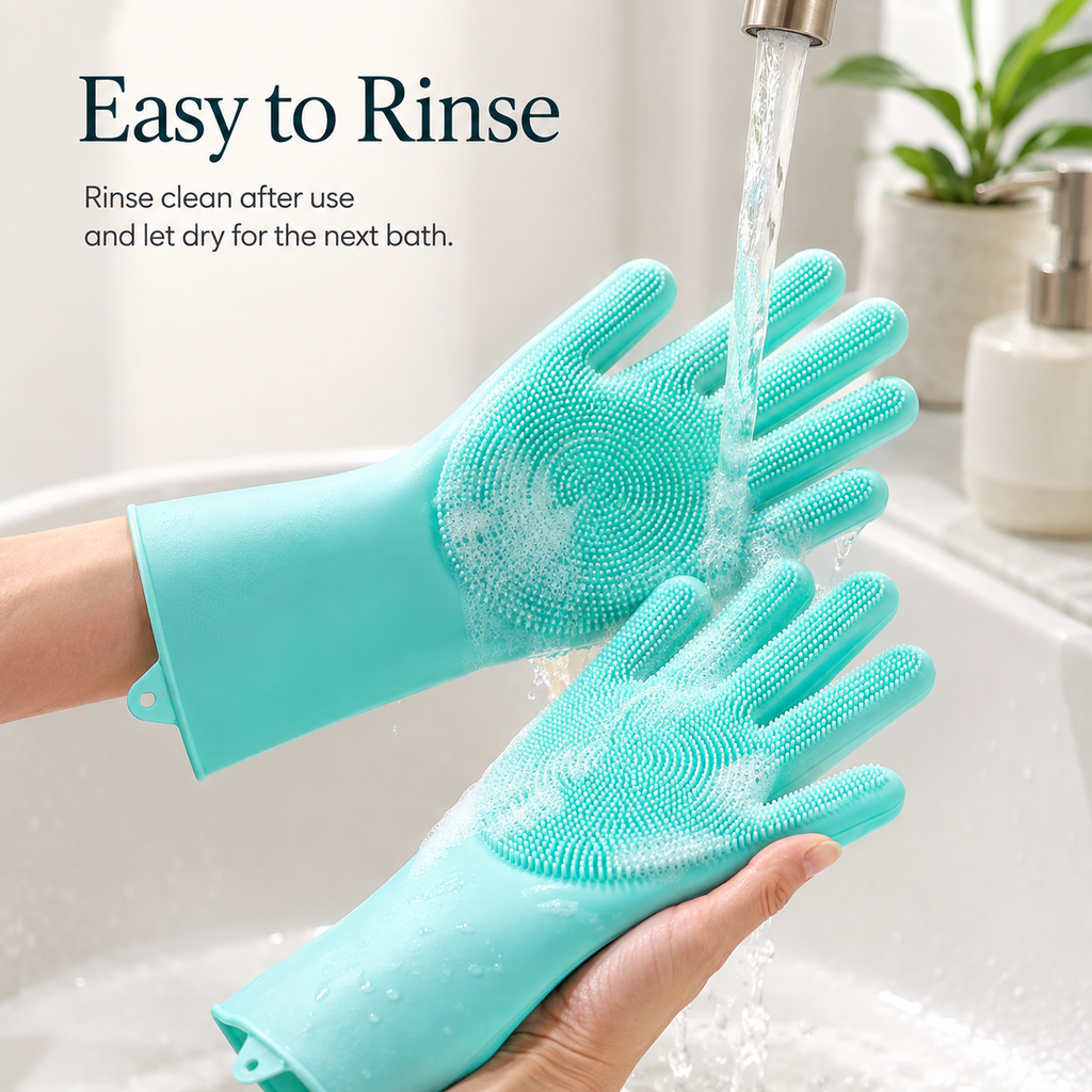 Silicone Pet Grooming Gloves for Cats & Dogs