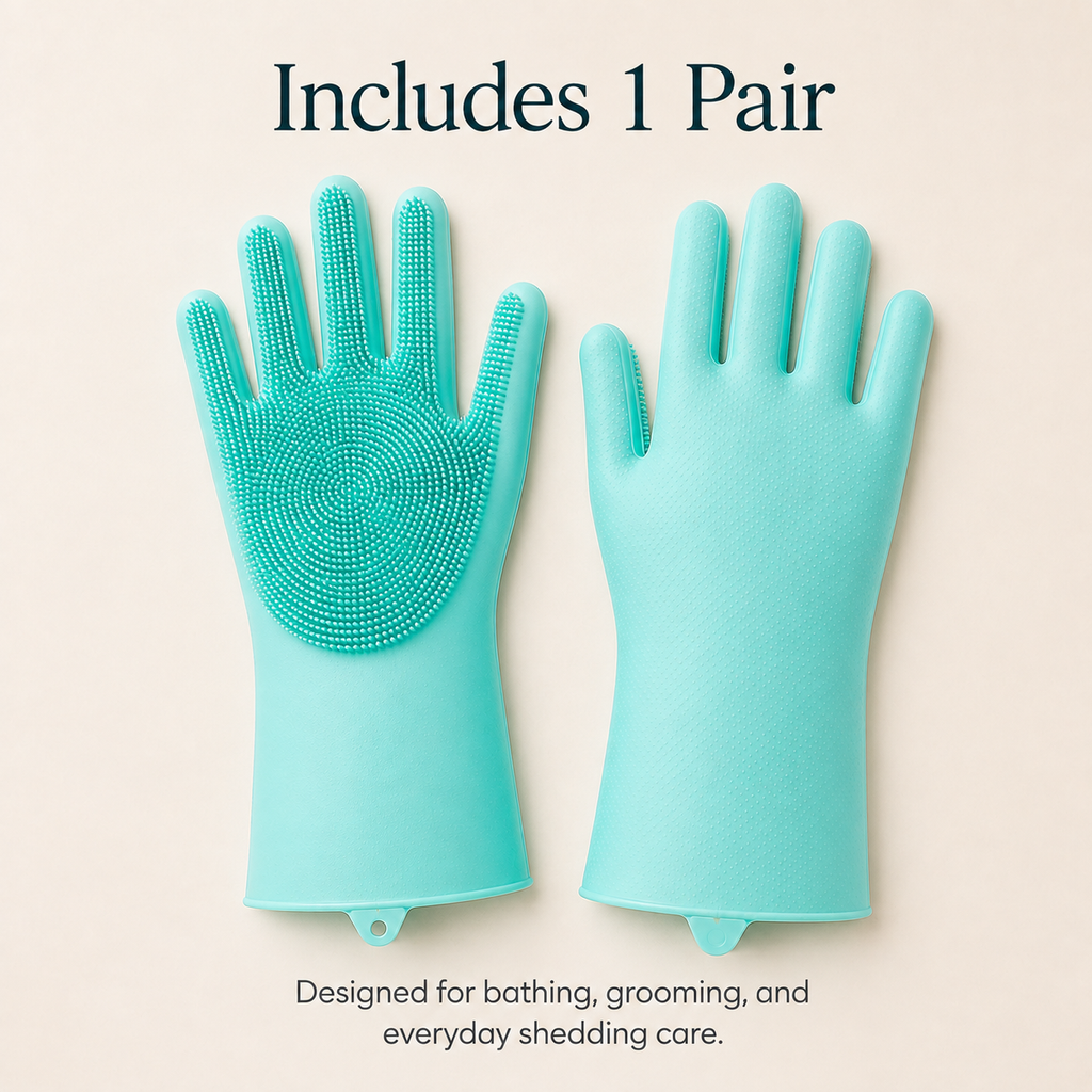 Silicone Pet Grooming Gloves for Cats & Dogs