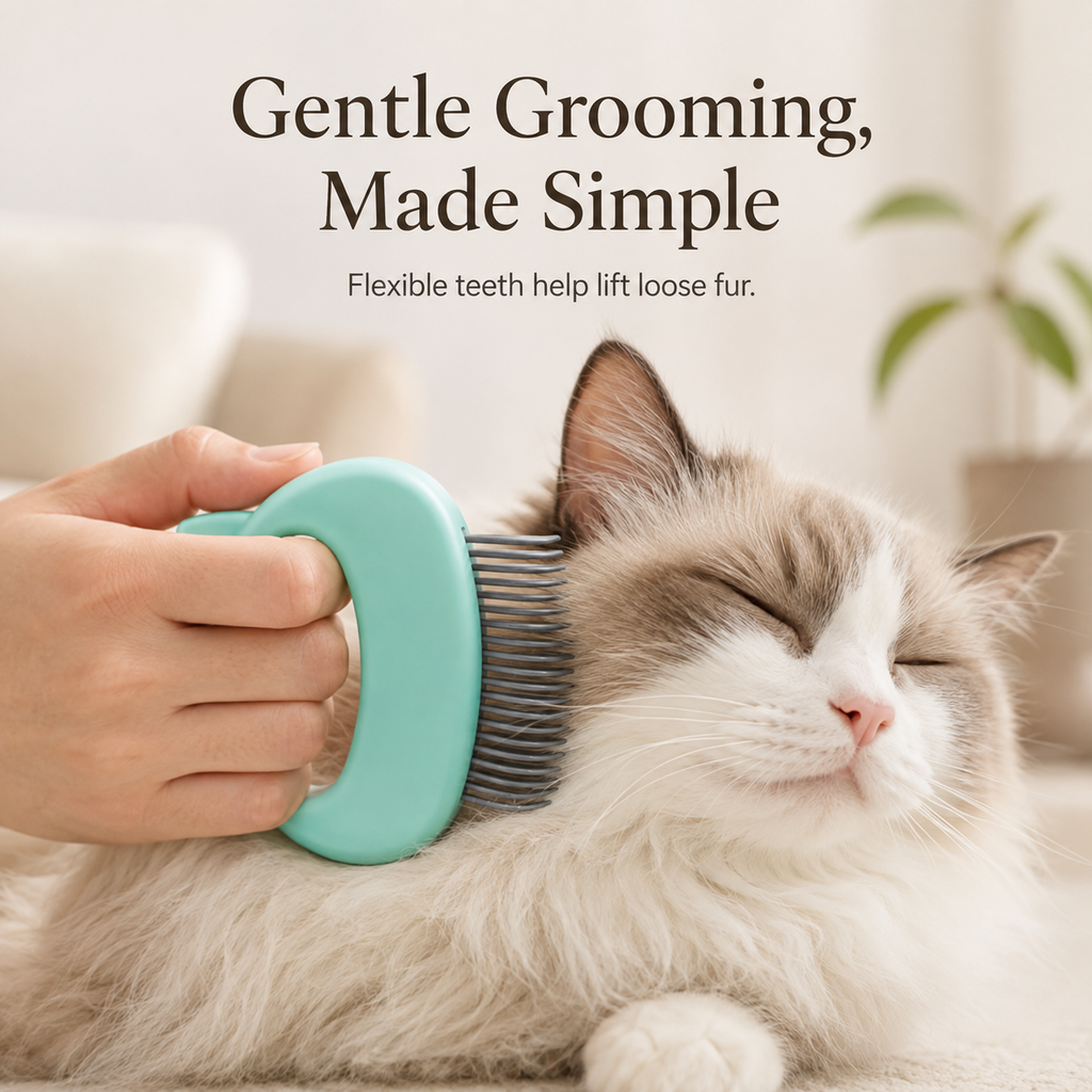 Cat Ear Grooming Comb for Loose Fur