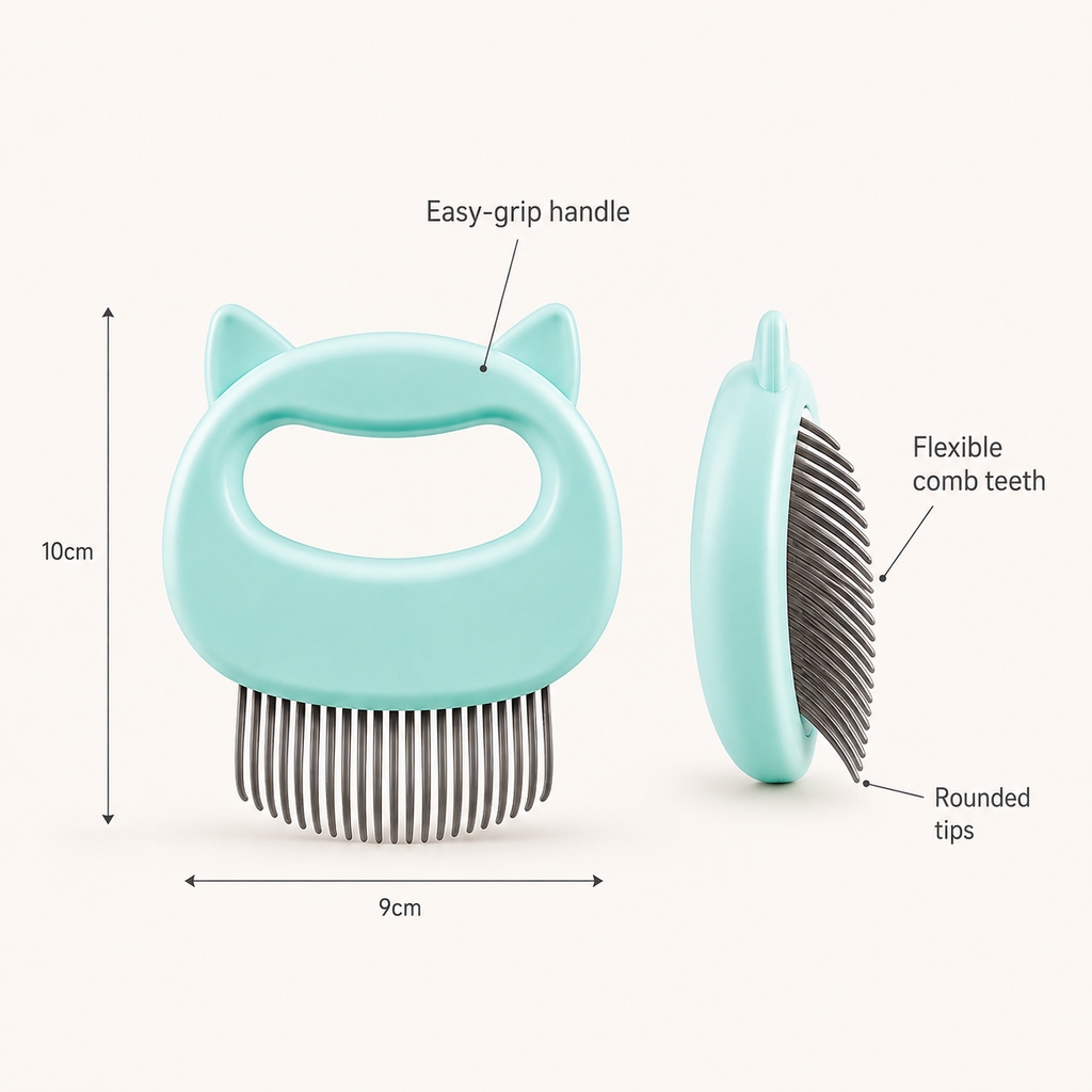 Cat Ear Grooming Comb for Loose Fur