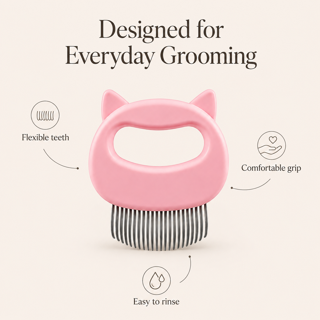 Cat Ear Grooming Comb for Loose Fur