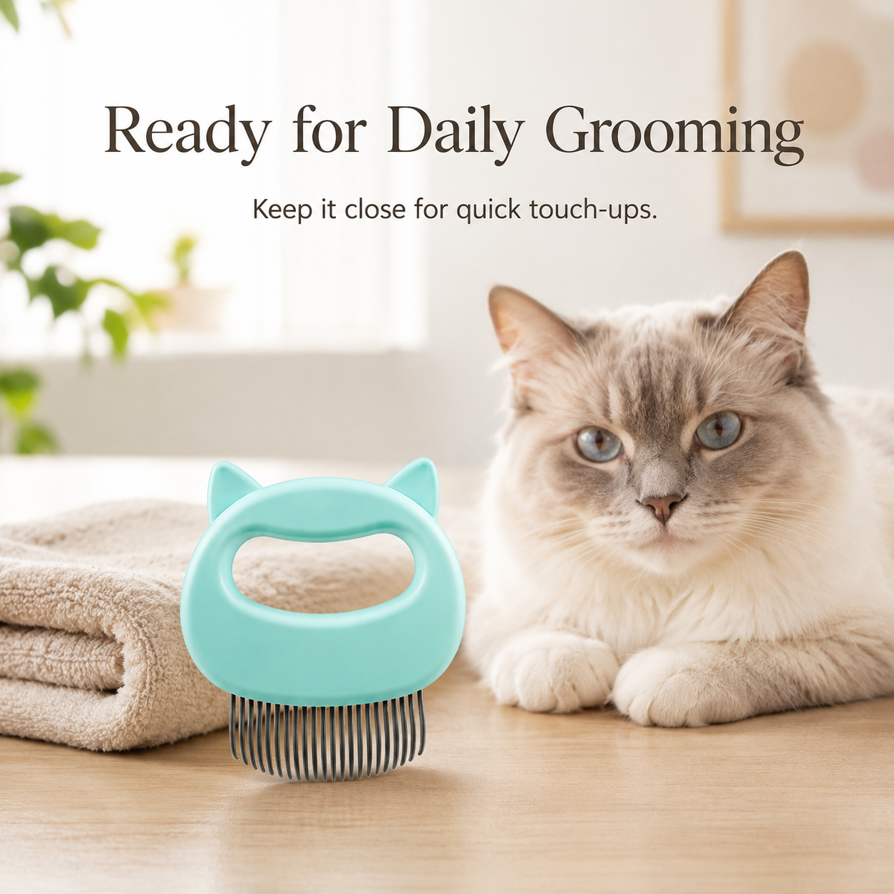 Cat Ear Grooming Comb for Loose Fur