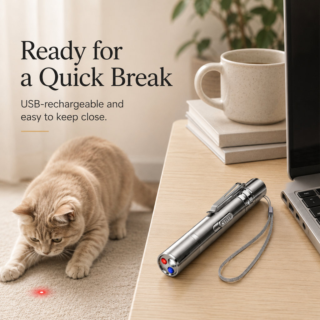 Rechargeable Cat Laser Pointer Toy with 5 Patterns