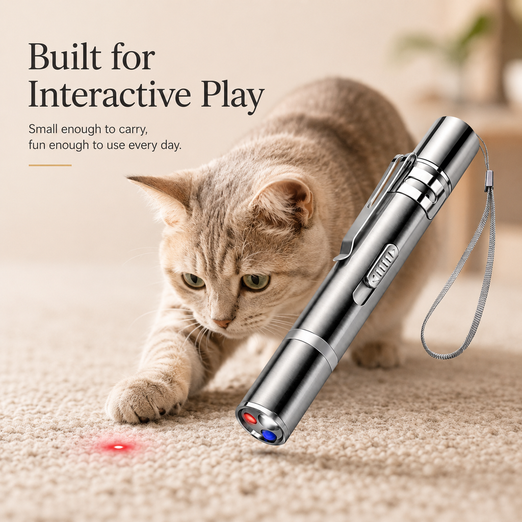 Rechargeable Cat Laser Pointer Toy with 5 Patterns