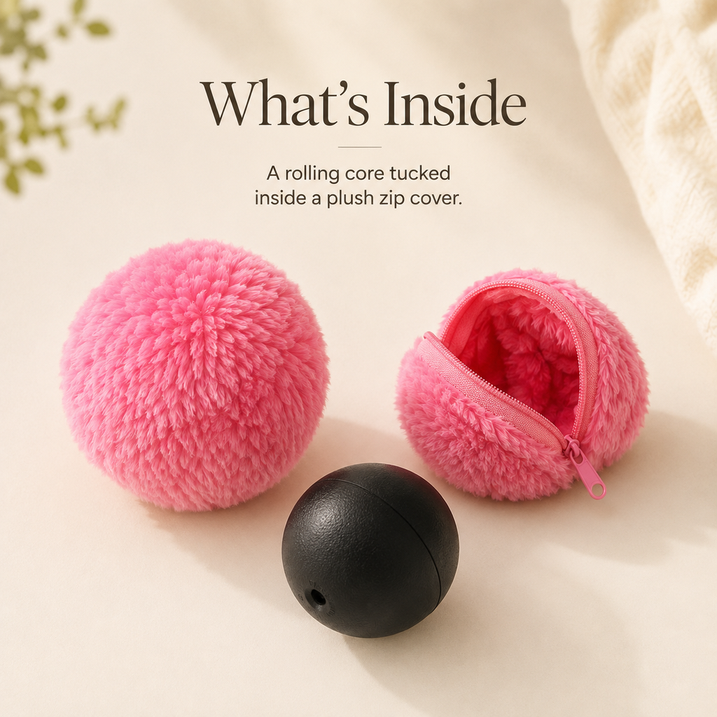 Automatic Rolling Plush Ball Toy for Cats