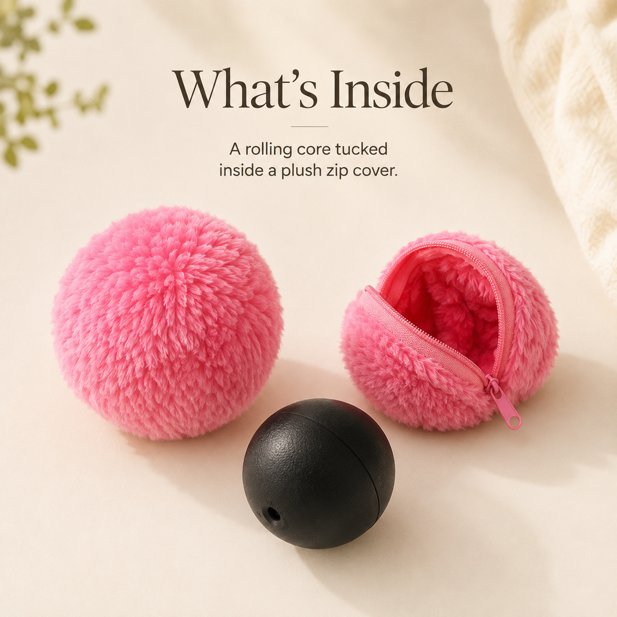Automatic Rolling Plush Ball Toy for Cats