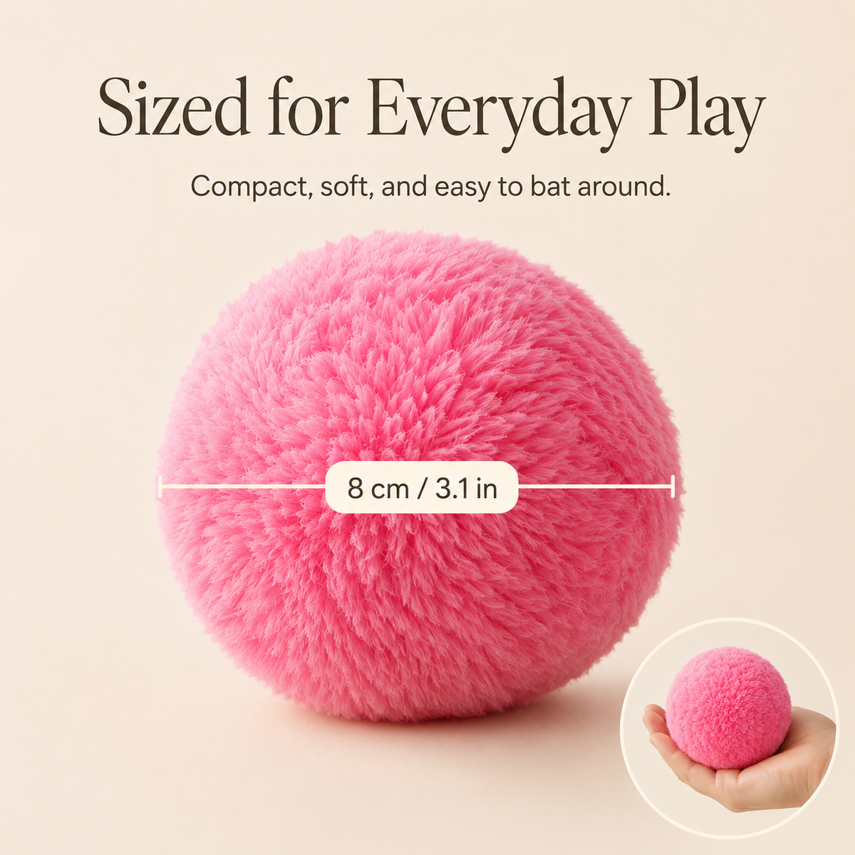 Automatic Rolling Plush Ball Toy for Cats
