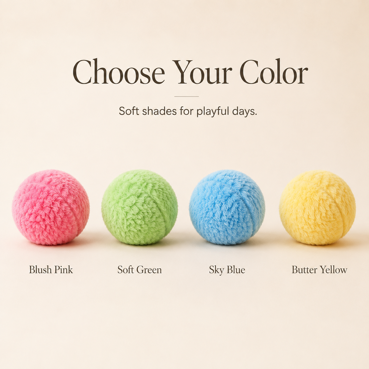 Automatic Rolling Plush Ball Toy for Cats