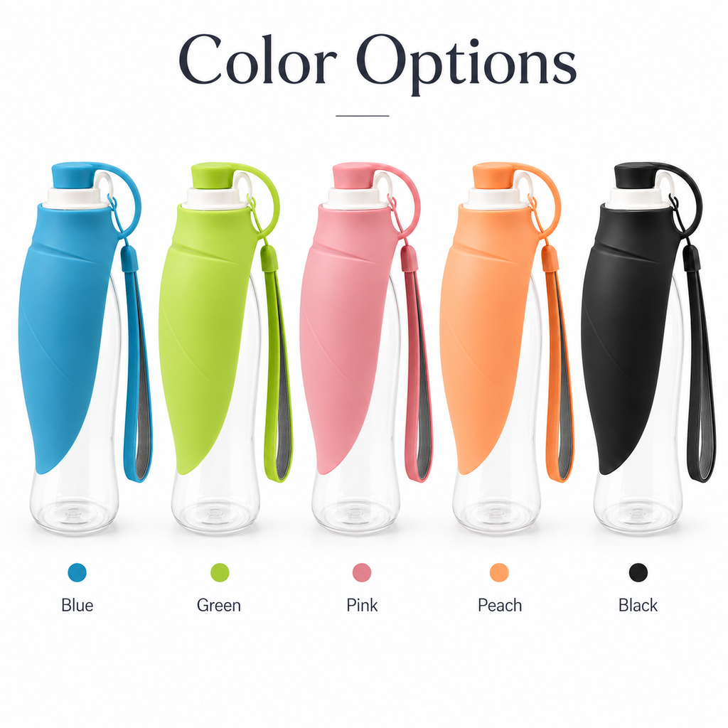 Portable Dog Water Bottle with Fold-Out Bowl