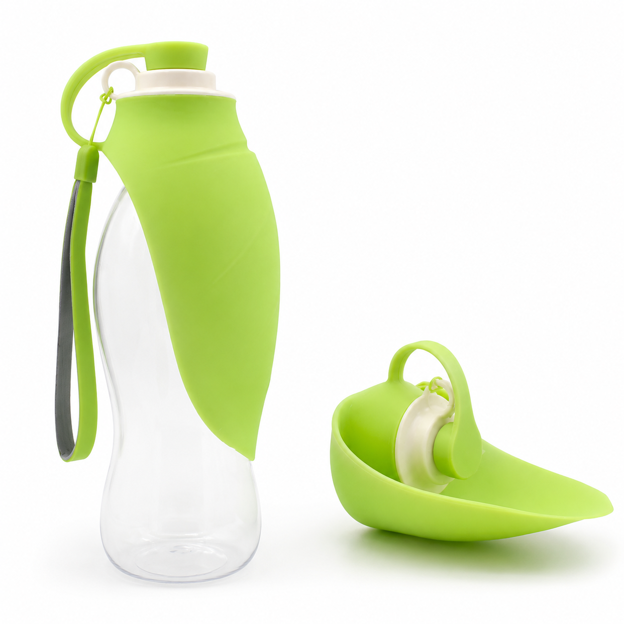 Portable Dog Water Bottle with Fold-Out Bowl