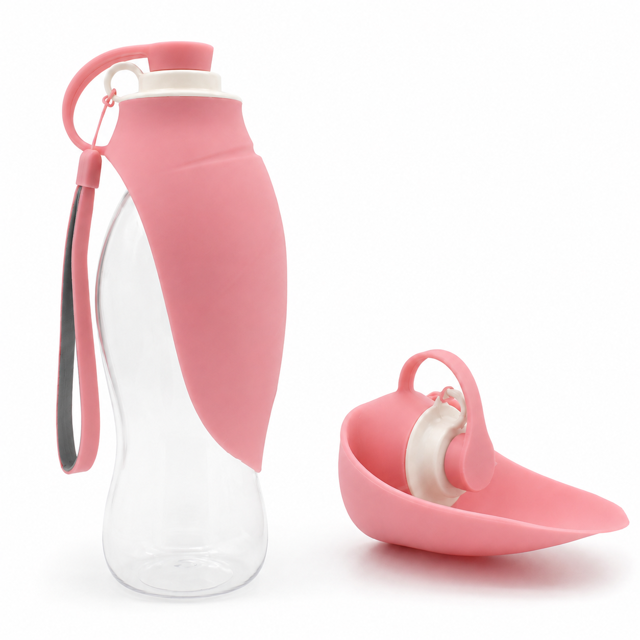 Portable Dog Water Bottle with Fold-Out Bowl