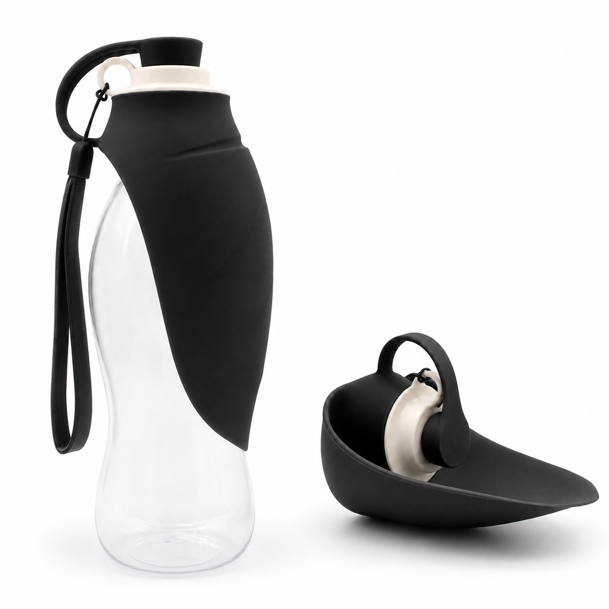 Portable Dog Water Bottle with Fold-Out Bowl