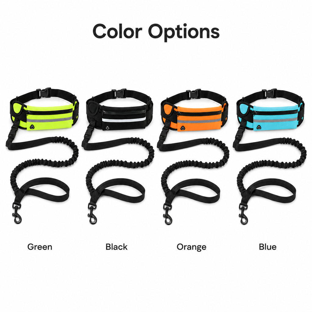 Hands-Free Dog Running Belt with Bungee Leash