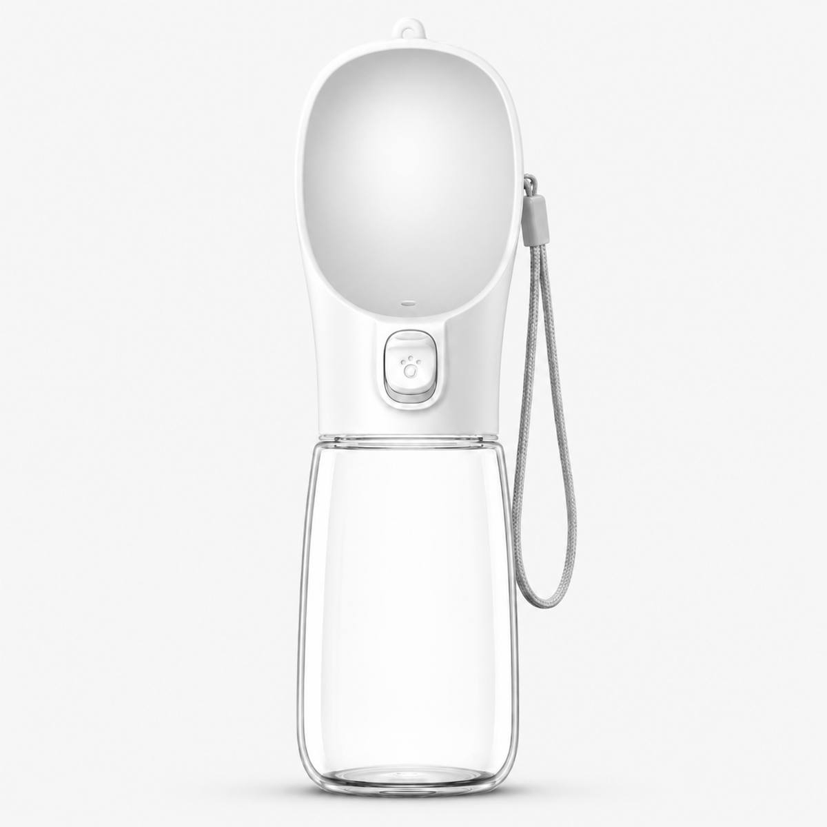 One-Touch Dog Water Bottle with Built-In Bowl