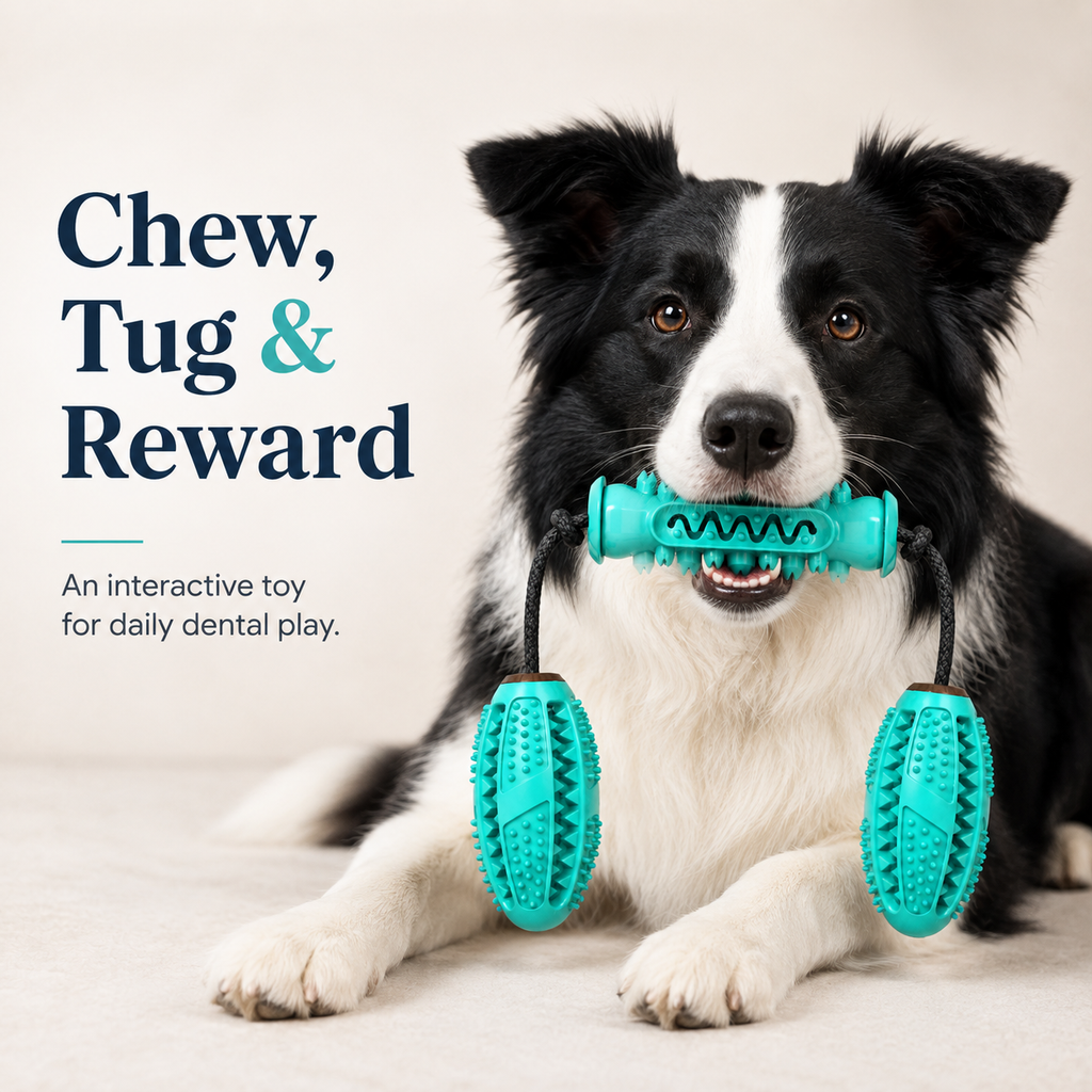 Interactive Dental Chew & Tug Toy for Dogs