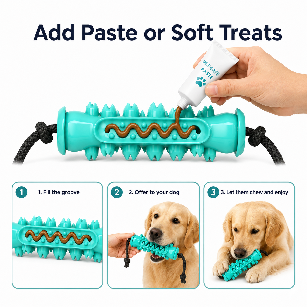 Interactive Dental Chew & Tug Toy for Dogs
