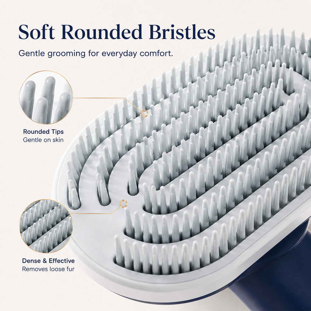 90° Rotating Self-Cleaning Pet Grooming Brush