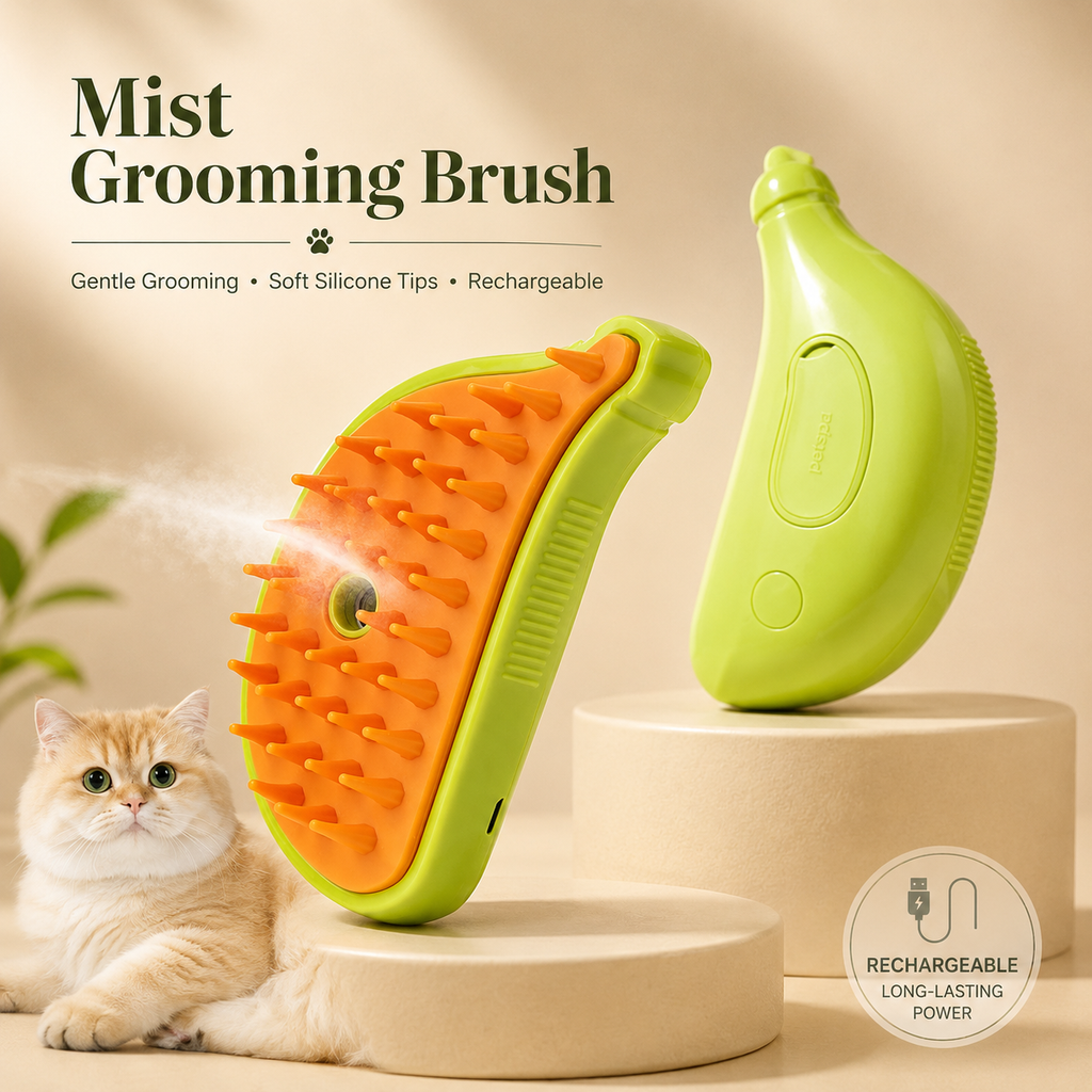 Rechargeable Mist Grooming Brush for Cats & Dogs
