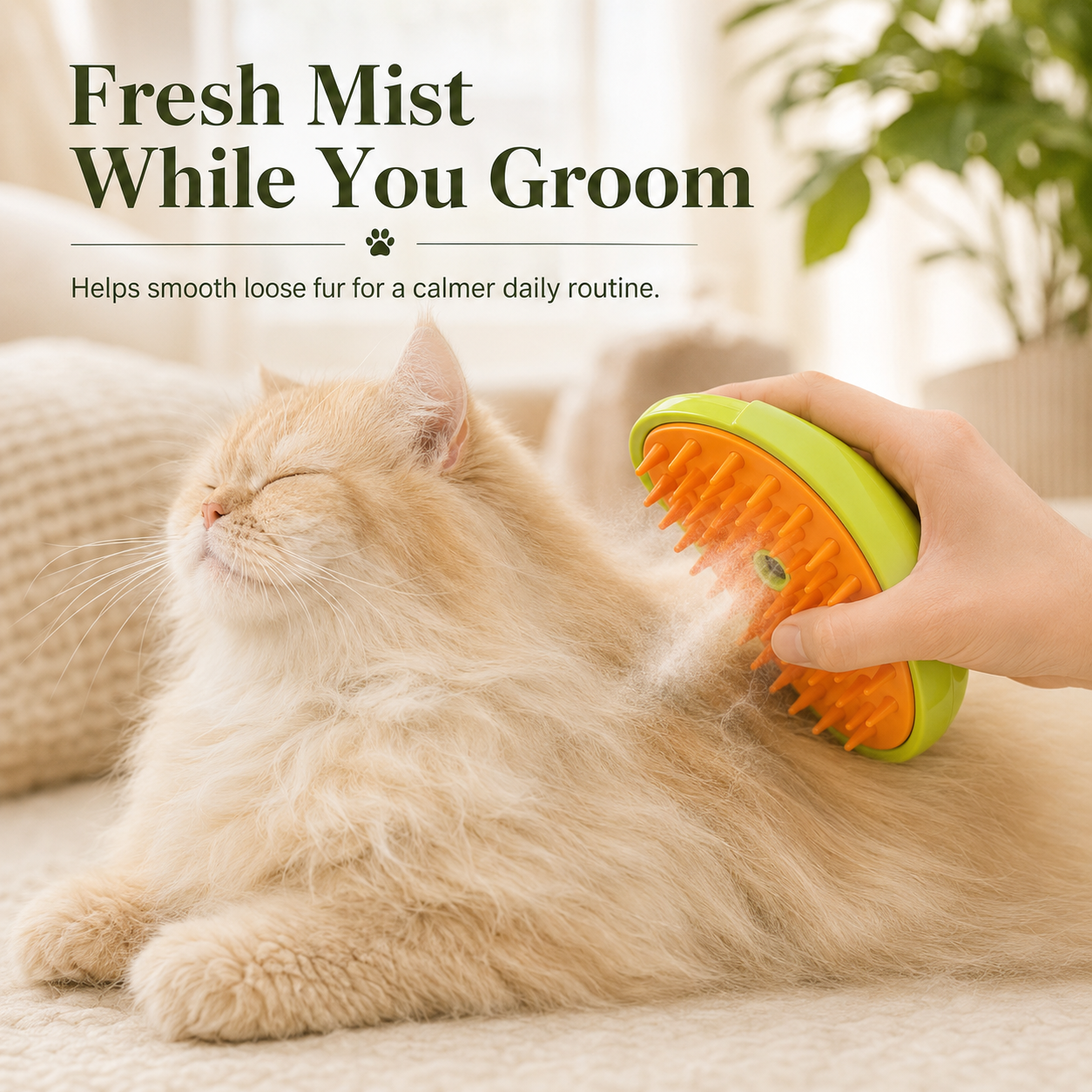 Rechargeable Mist Grooming Brush for Cats & Dogs