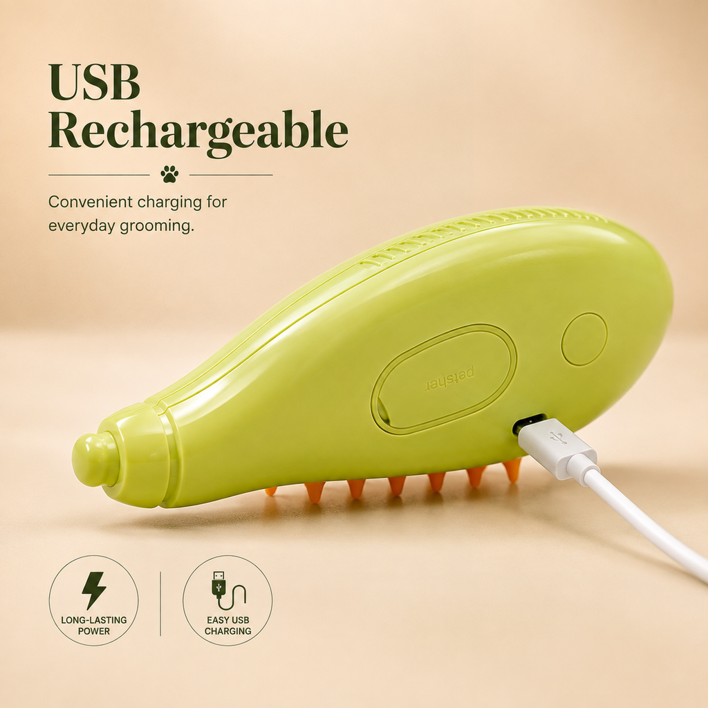 Rechargeable Mist Grooming Brush for Cats & Dogs