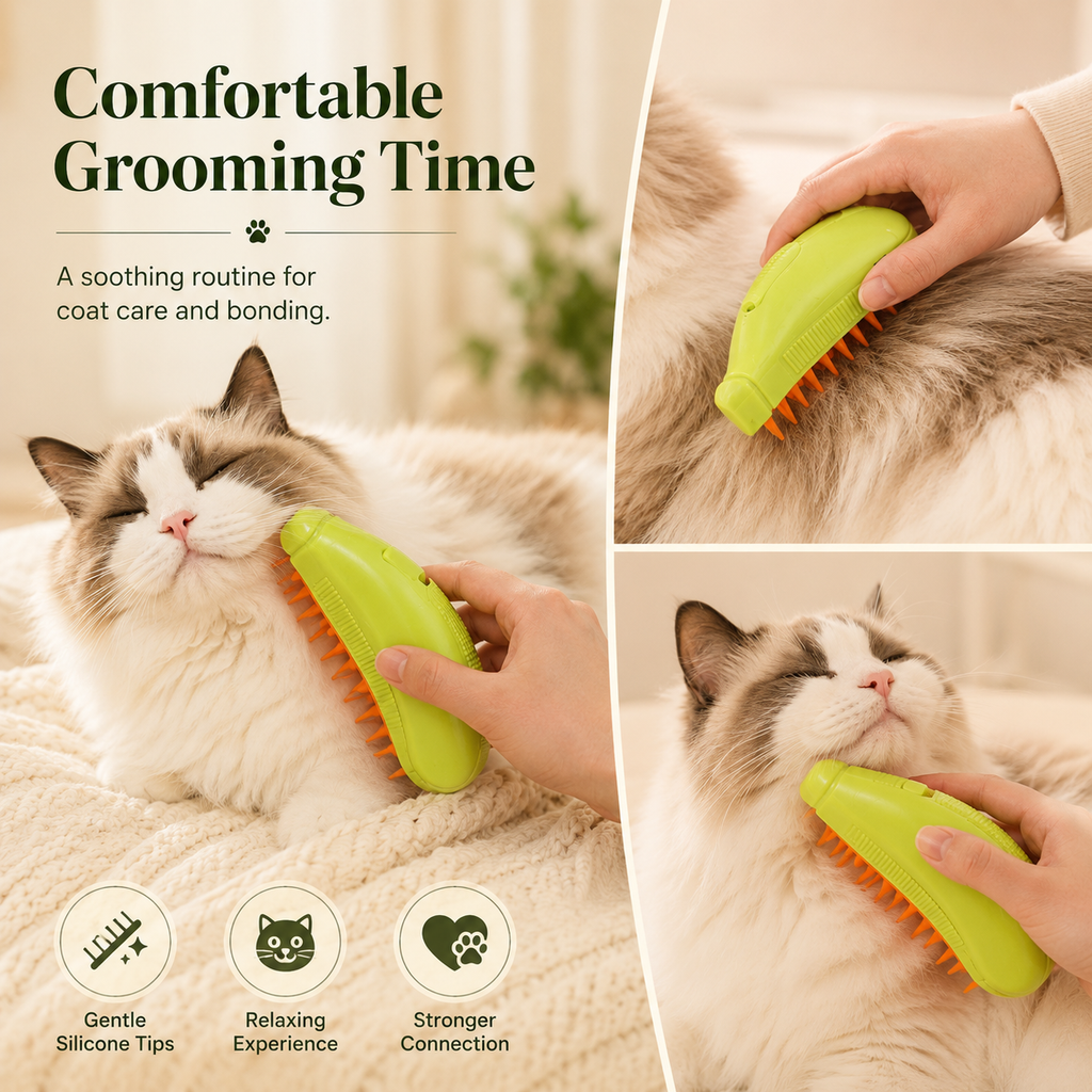 Rechargeable Mist Grooming Brush for Cats & Dogs