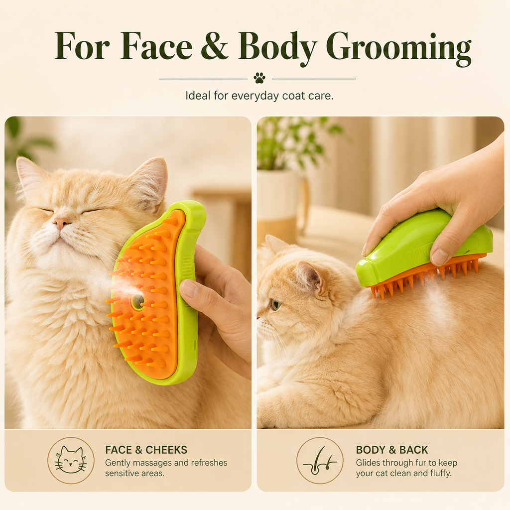 Rechargeable Mist Grooming Brush for Cats & Dogs
