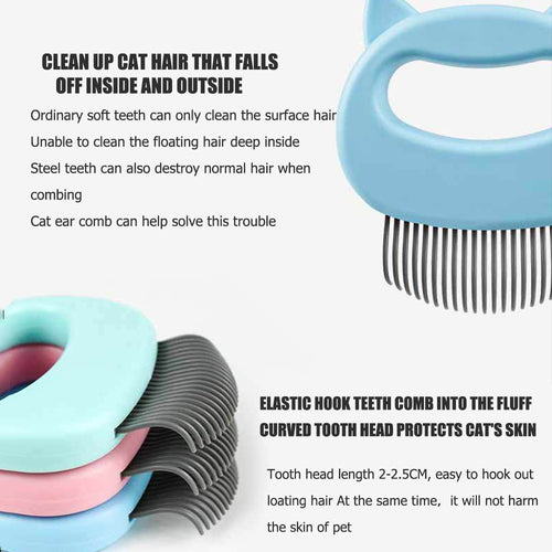 Cat Ear Grooming Comb for Loose Fur