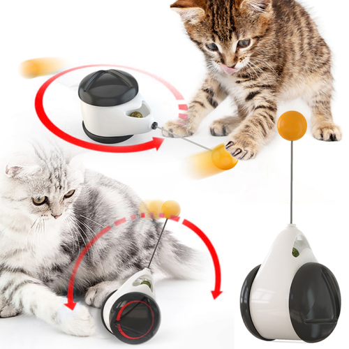 Self-Righting Wobble Cat Toy with Teaser Ball