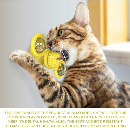 Wall-Mount Interactive Cat Toy with Scratch Pad